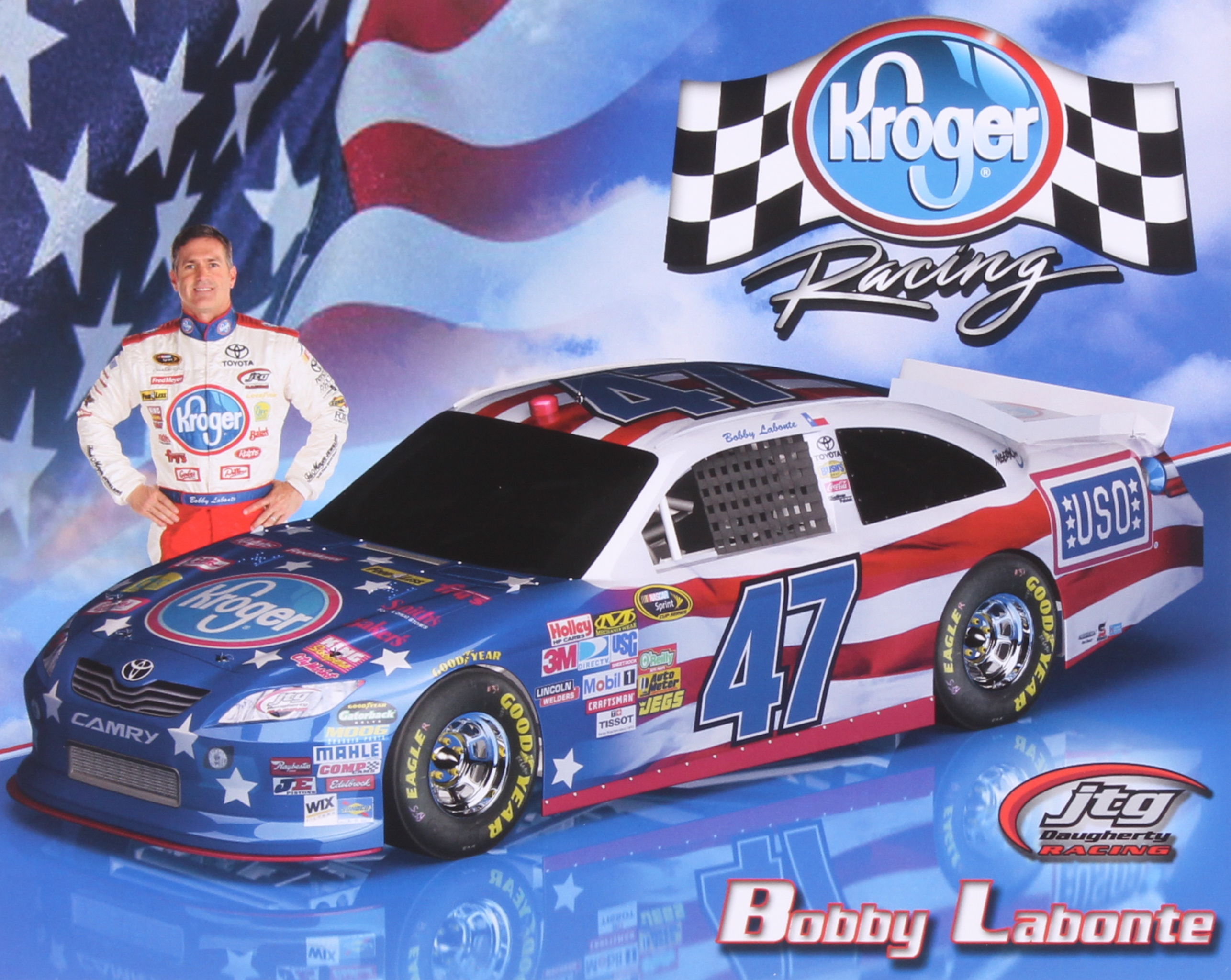 Bobby Labonte Race-Used #47 NASCAR 2011 Daytona 500 Contingency Panel Sheet Metal at PristineAuction.com Bobby Labonte Race-Used #47 NASCAR 2011 Daytona 500 Contingency Panel Sheet Metal at PristineAuction.com