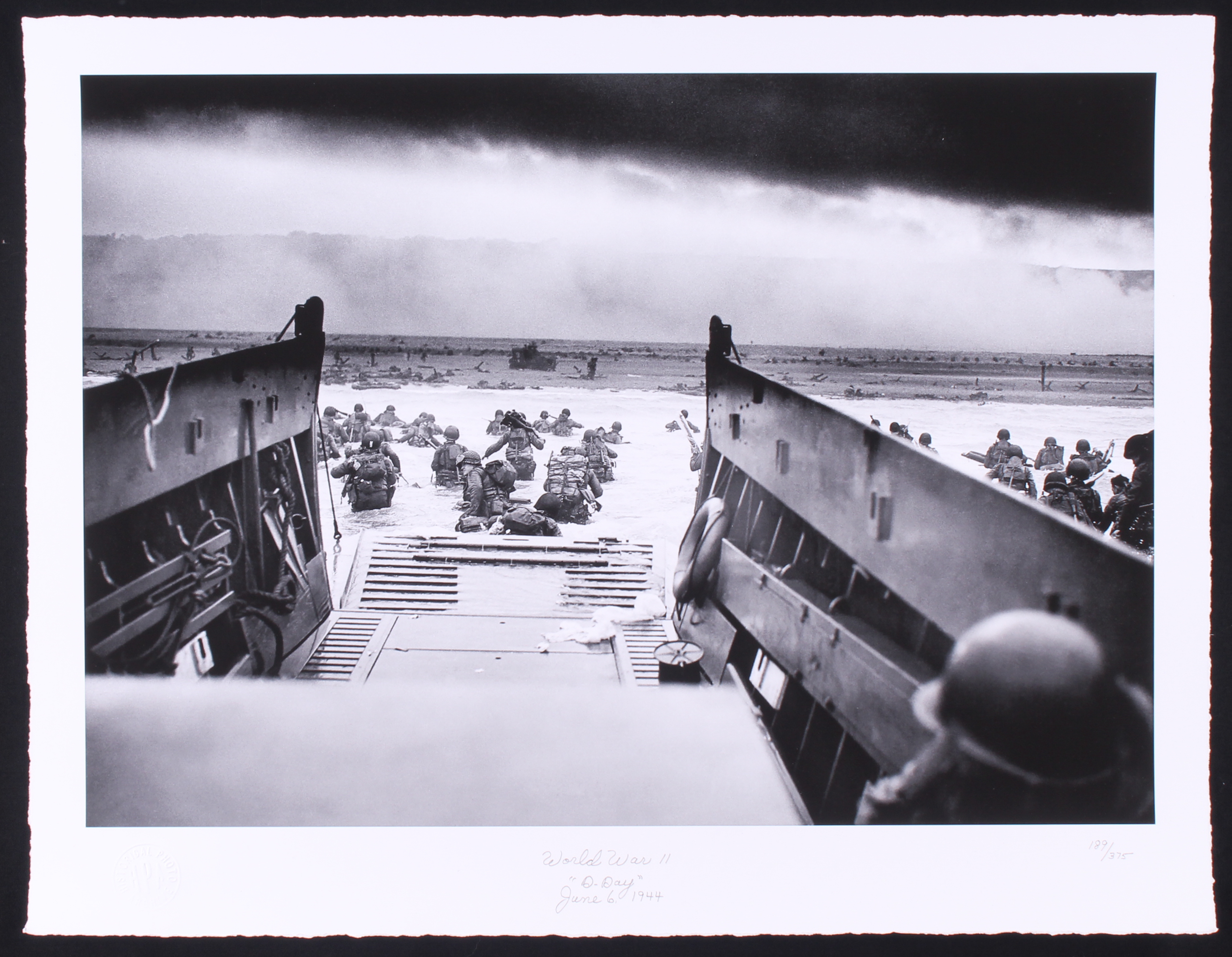 Historical Photo Archive - World War II "D-Day" Limited Edition 17x22 Fine Art Giclee on Paper #/375 (PA) at PristineAuction.com Historical Photo Archive - World War II "D-Day" Limited Edition 17x22 Fine Art Giclee on Paper #/375 (PA) at PristineAuction.com