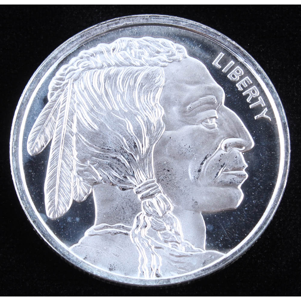 1 Troy Ounce .999 Fine Silver "Buffalo Nickel" Commemorative Bullion