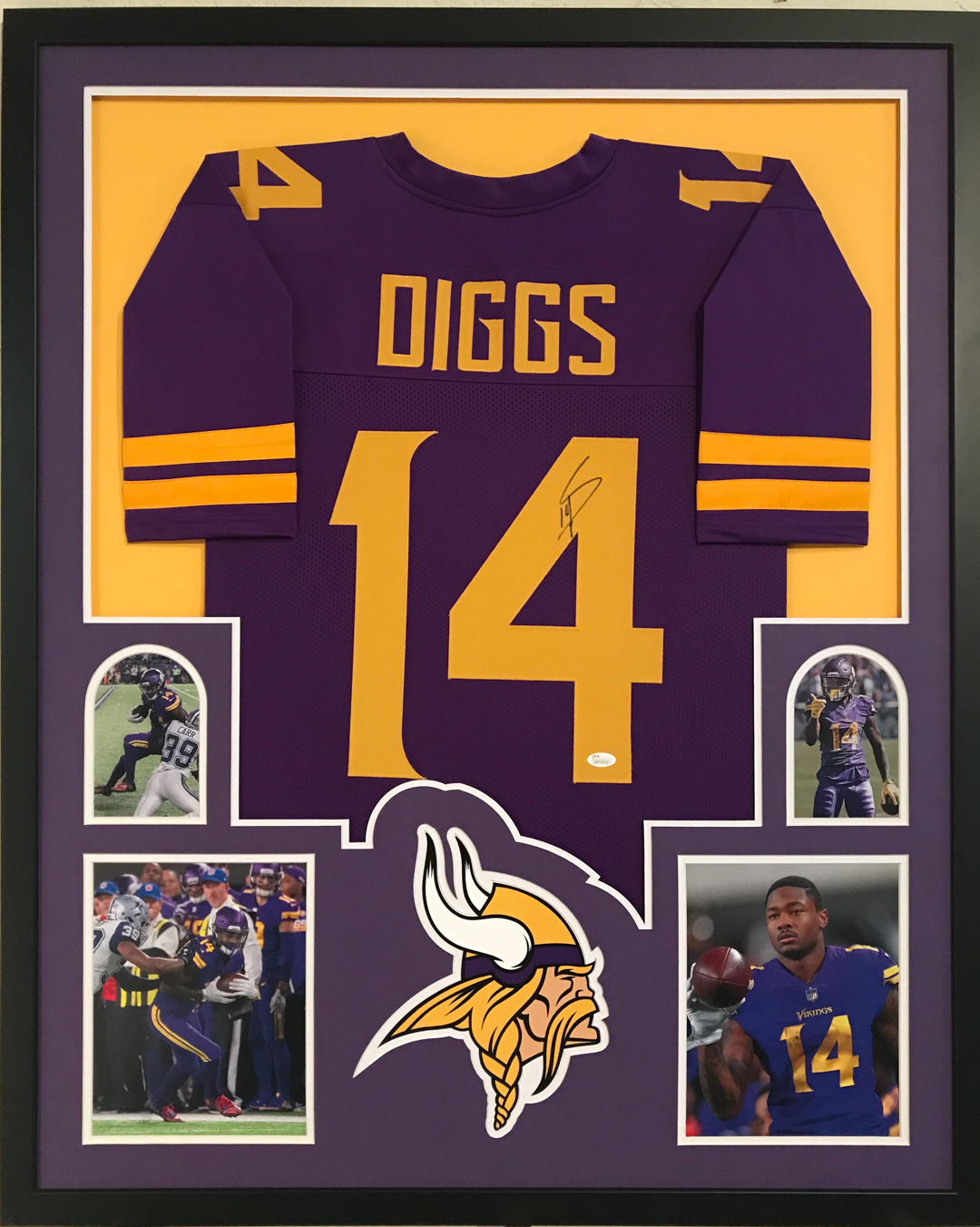 Stefon Diggs Signed 34x42 Custom Framed Jersey (JSA COA) at PristineAuction.com Stefon Diggs Signed 34x42 Custom Framed Jersey (JSA COA) at PristineAuction.com