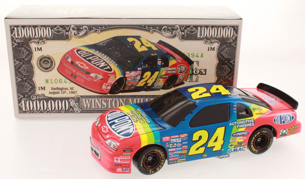 Jeff Gordon LE #24 DuPont Million Dollar Date 1997 Monte Carlo 1:24 Scale Action Die Cast Car at PristineAuction.com Jeff Gordon LE #24 DuPont Million Dollar Date 1997 Monte Carlo 1:24 Scale Action Die Cast Car at PristineAuction.com