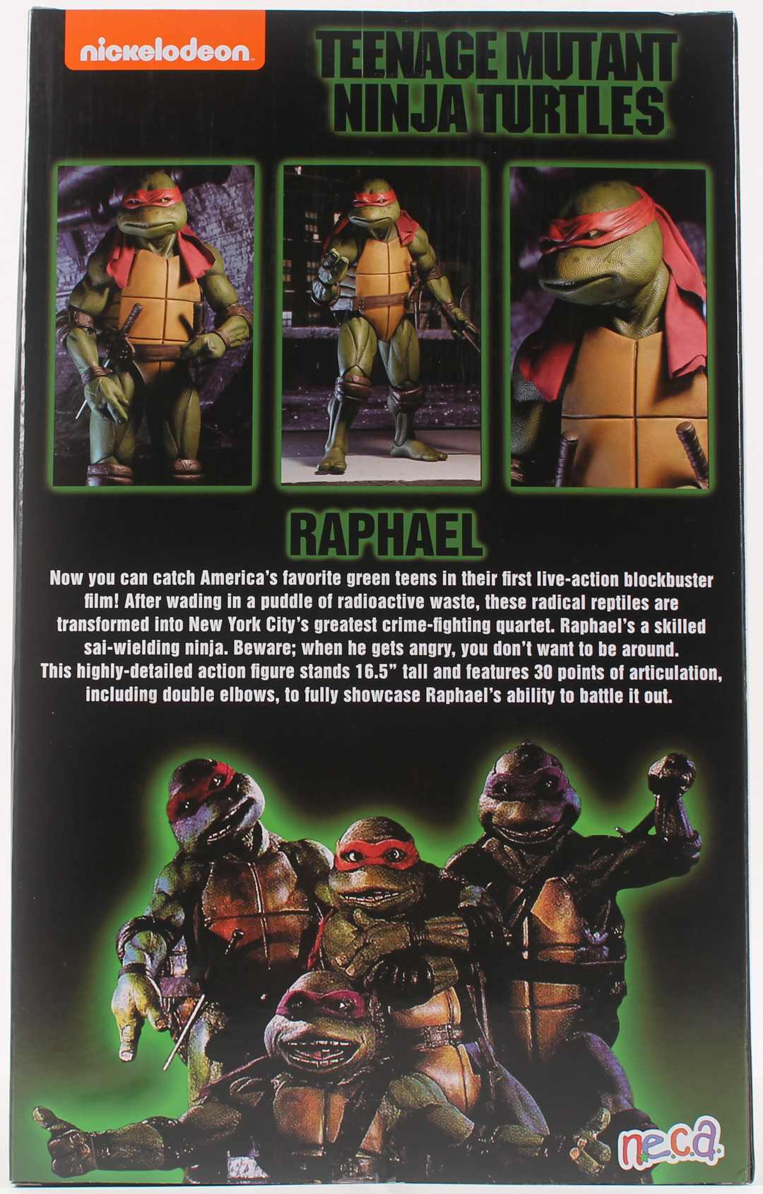Neca Raphael Action Figure Neca Teenage Mutant Ninja Turtles Raphael Unopened 1:4 Scale Action ...