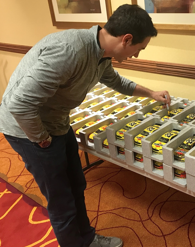 Joey Logano Signed 2019 NASCAR #22 Shell-Pennzoil - Darlington - 1:24 Premium Action Diecast Car (PA COA) at PristineAuction.com Joey Logano Signed 2019 NASCAR #22 Shell-Pennzoil - Darlington - 1:24 Premium Action Diecast Car (PA COA) at PristineAuction.com