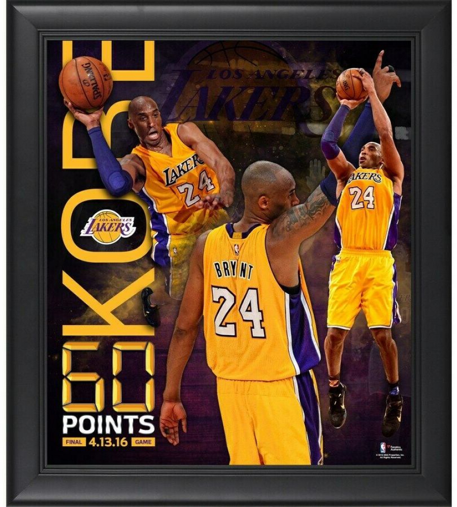 Kobe Bryant Lakers "60 Point Finale" 15x17 Custom Framed Display Pristine Auction