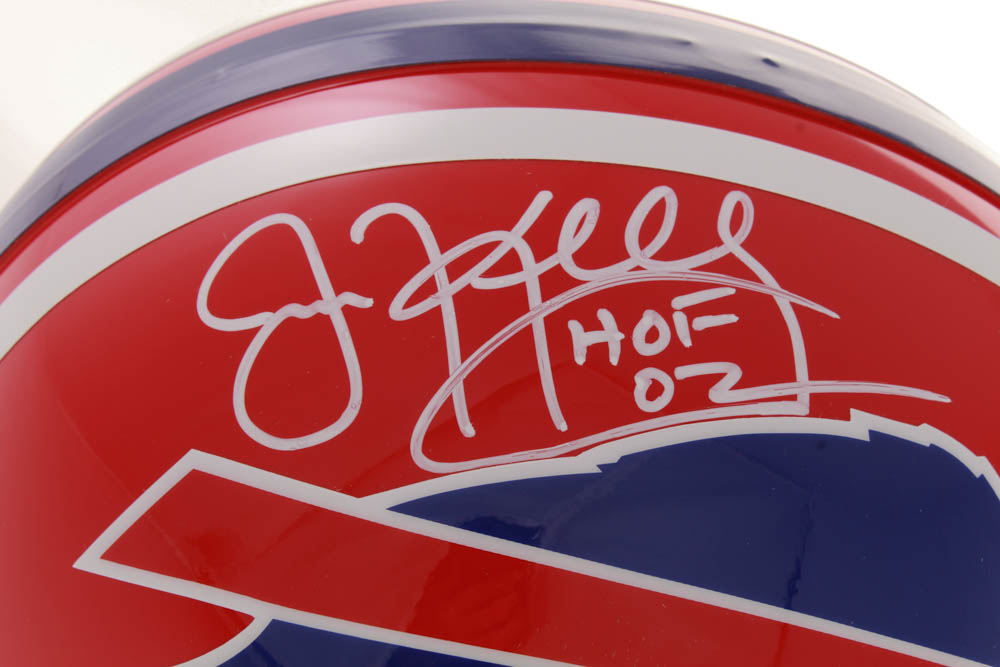 Jim Kelly, Thurman Thomas & Andre Reed Signed Bills Full-Size Throwback Helmet with (3) HOF Inscriptions (Beckett COA) at PristineAuction.com Jim Kelly, Thurman Thomas & Andre Reed Signed Bills Full-Size Throwback Helmet with (3) HOF Inscriptions (Beckett COA) at PristineAuction.com