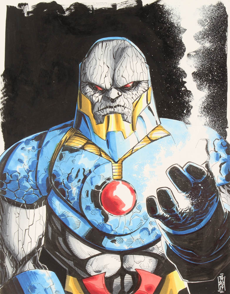 Tom Hodges - Darkseid - DC Comics - Signed ORIGINAL 11" x 14" Drawing on Paper (1/1) at PristineAuction.com Tom Hodges - Darkseid - DC Comics - Signed ORIGINAL 11" x 14" Drawing on Paper (1/1) at PristineAuction.com