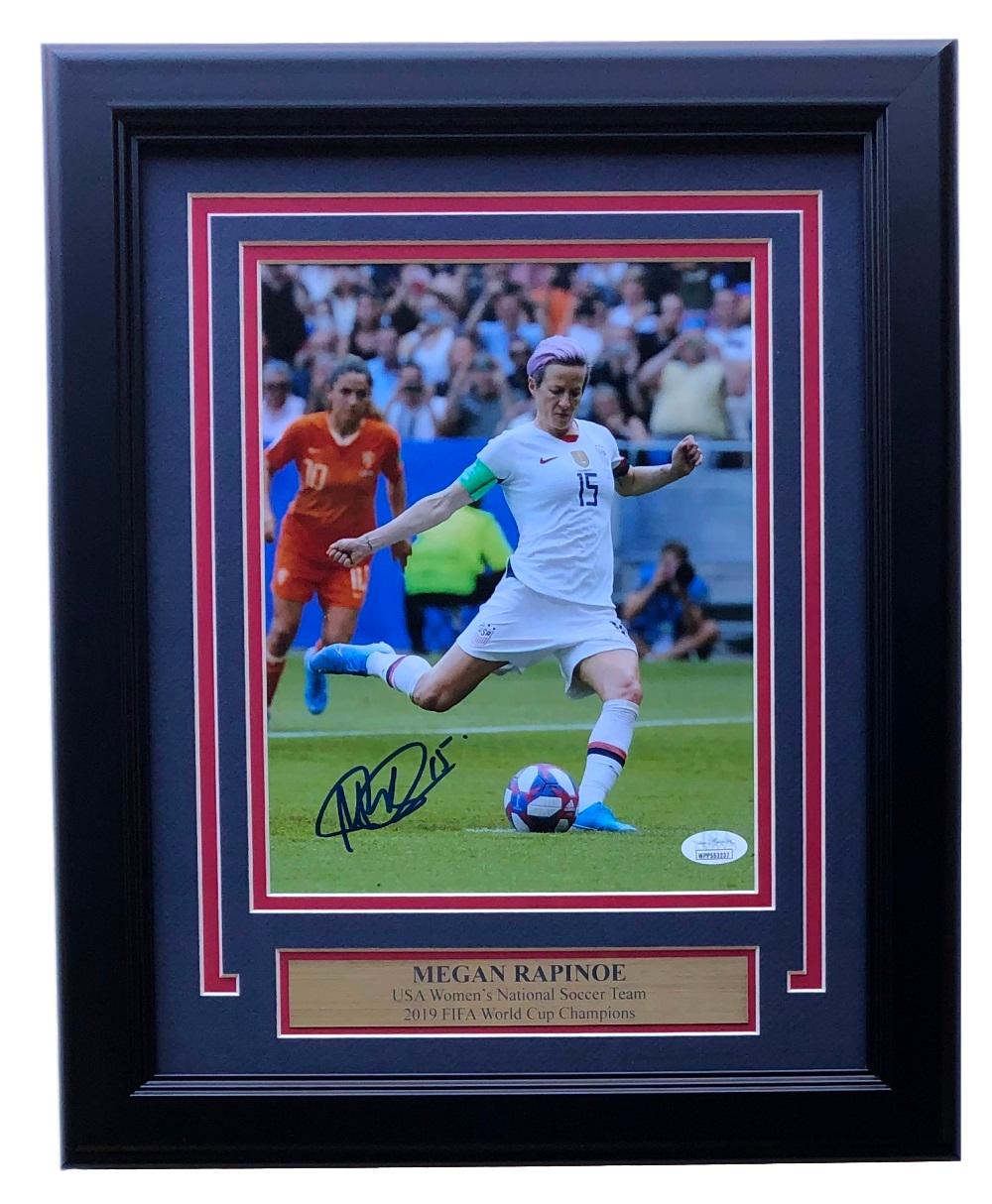 Megan Rapinoe Signed Team USA 11x14 Custom Framed Photo Display (JSA COA) at PristineAuction.com Megan Rapinoe Signed Team USA 11x14 Custom Framed Photo Display (JSA COA) at PristineAuction.com