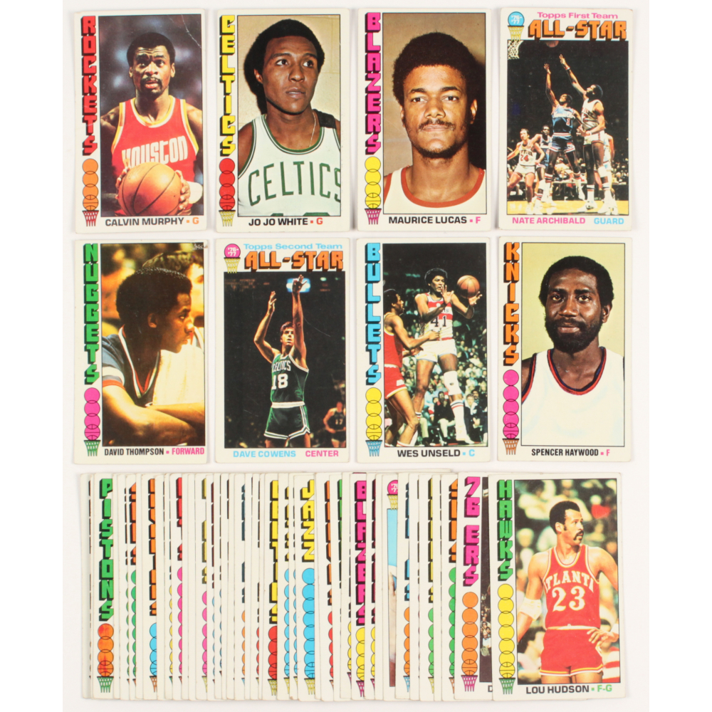 Lot of (50) 197677 Topps Basketball Cards with 44 Calvin Murphy, 129