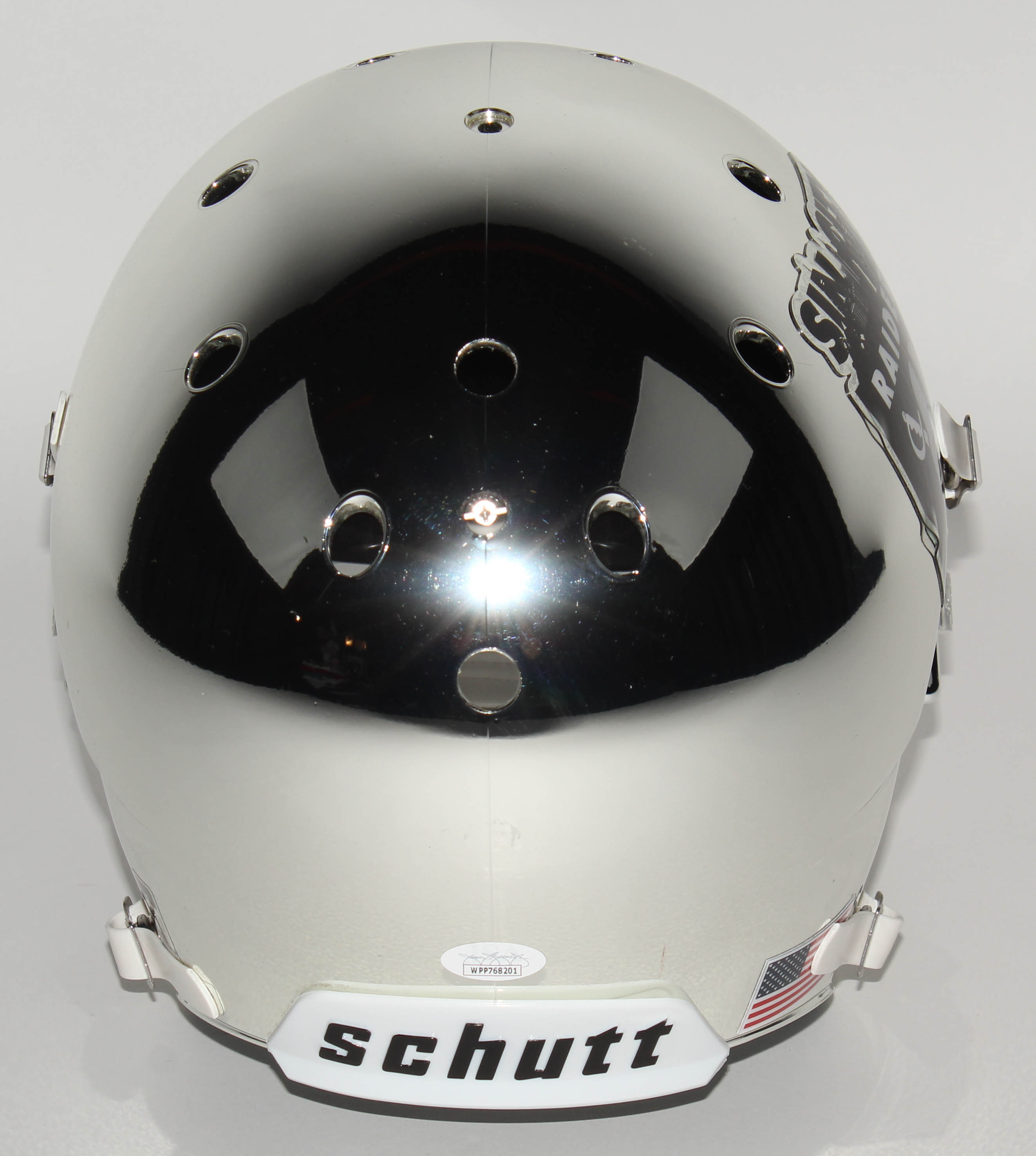 Darren Waller Signed Raiders Full-Size Chrome Helmet Inscribed "Viva Las Vegas!" (JSA Hologram) at PristineAuction.com Darren Waller Signed Raiders Full-Size Chrome Helmet Inscribed "Viva Las Vegas!" (JSA Hologram) at PristineAuction.com