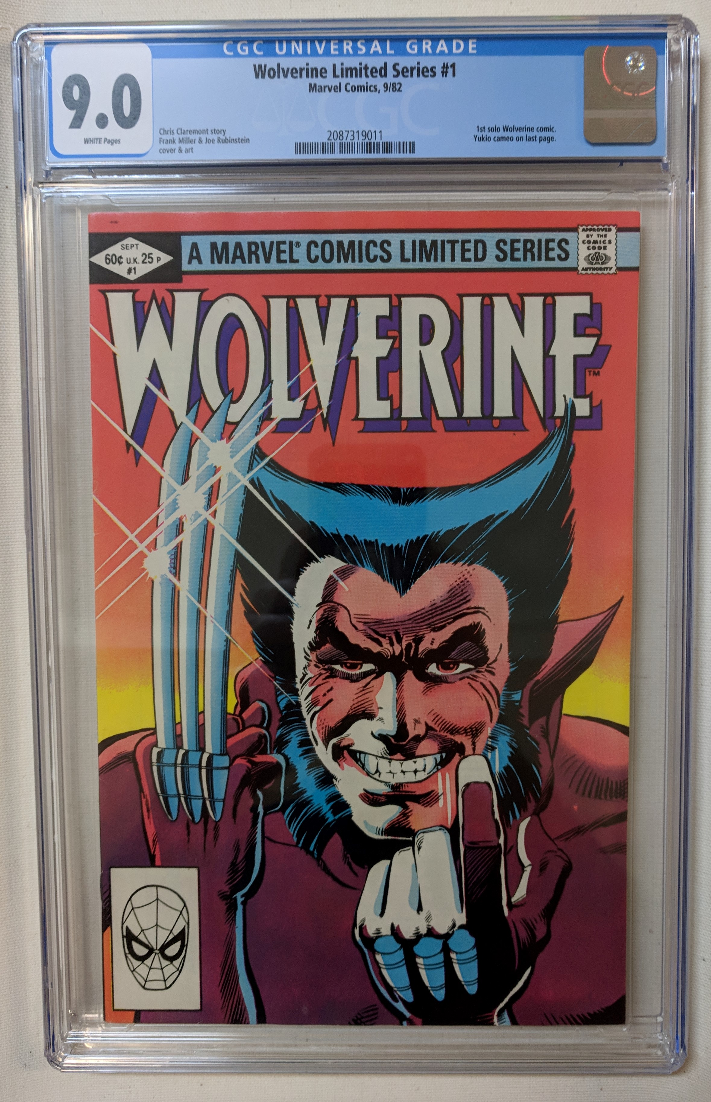 1982 "Wolverine" Issue #1 Marvel Comic Book (CGC 9.0) at PristineAuction.com 1982 "Wolverine" Issue #1 Marvel Comic Book (CGC 9.0) at PristineAuction.com
