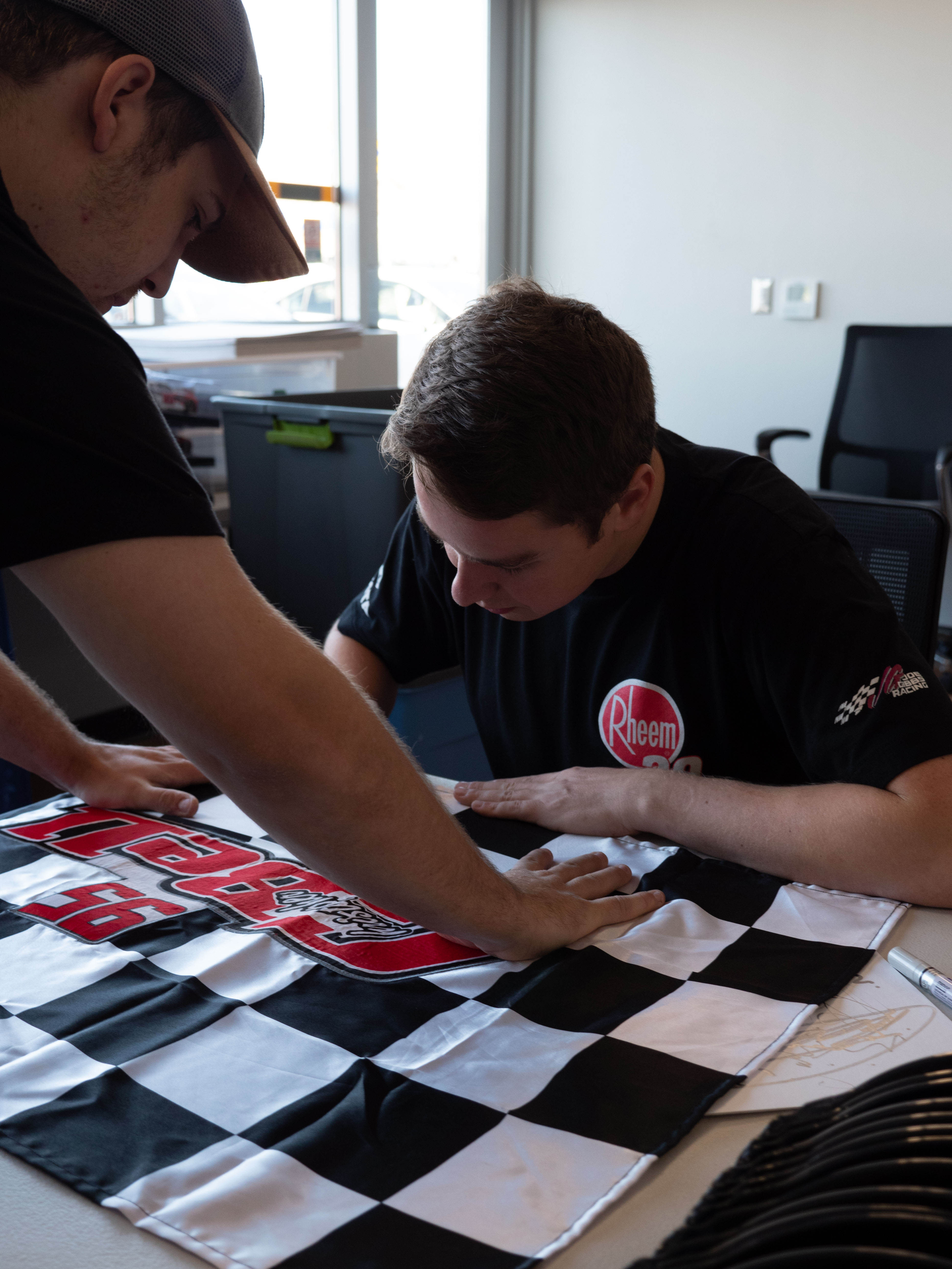 Christopher Bell Signed NASCAR 22x34 Custom #95 Checkered Flag (PA COA) at PristineAuction.com Christopher Bell Signed NASCAR 22x34 Custom #95 Checkered Flag (PA COA) at PristineAuction.com