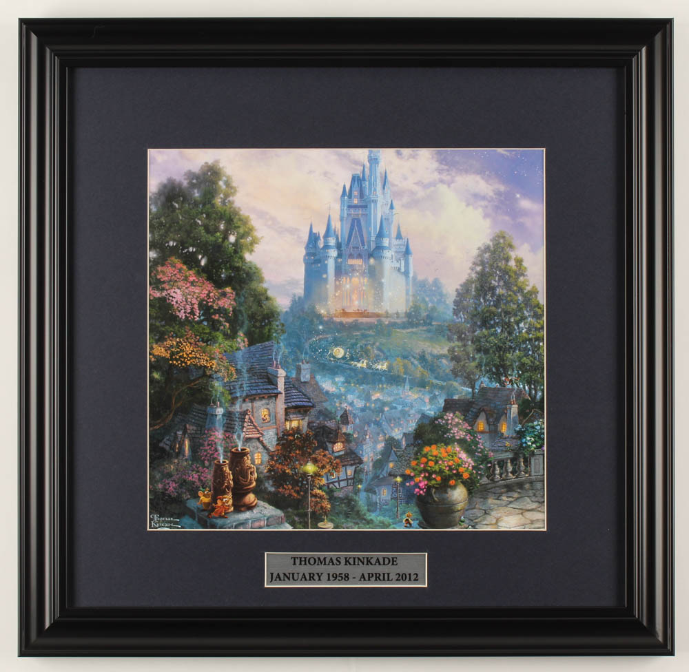 Thomas Kinkade Walt Disney's "Cinderella" 18x18.5 Custom Framed Print Display at PristineAuction.com Thomas Kinkade Walt Disney's "Cinderella" 18x18.5 Custom Framed Print Display at PristineAuction.com