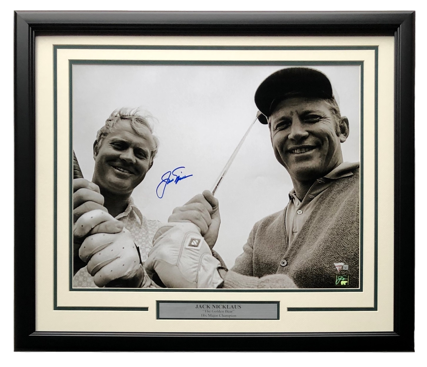 Jack Nicklaus Signed 22x27 Custom Framed Photo Display (Fanatics Hologram & Nicklaus Hologram) at PristineAuction.com Jack Nicklaus Signed 22x27 Custom Framed Photo Display (Fanatics Hologram & Nicklaus Hologram) at PristineAuction.com