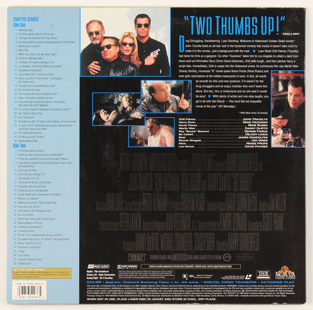 Gene Hackman Signed "Get Shorty" Vinyl Record Album Cover (PSA COA) at PristineAuction.com Gene Hackman Signed "Get Shorty" Vinyl Record Album Cover (PSA COA) at PristineAuction.com