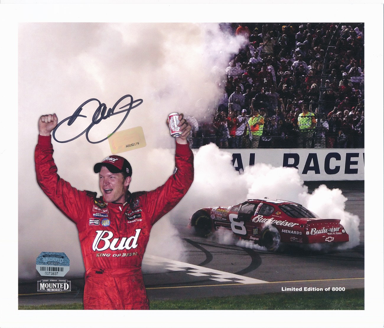 Dale Earnhardt Jr. Signed LE NASCAR 8x10 Photo (Mounted Memories Hologram & Earnhardt Jr. Hologram) at PristineAuction.com Dale Earnhardt Jr. Signed LE NASCAR 8x10 Photo (Mounted Memories Hologram & Earnhardt Jr. Hologram) at PristineAuction.com