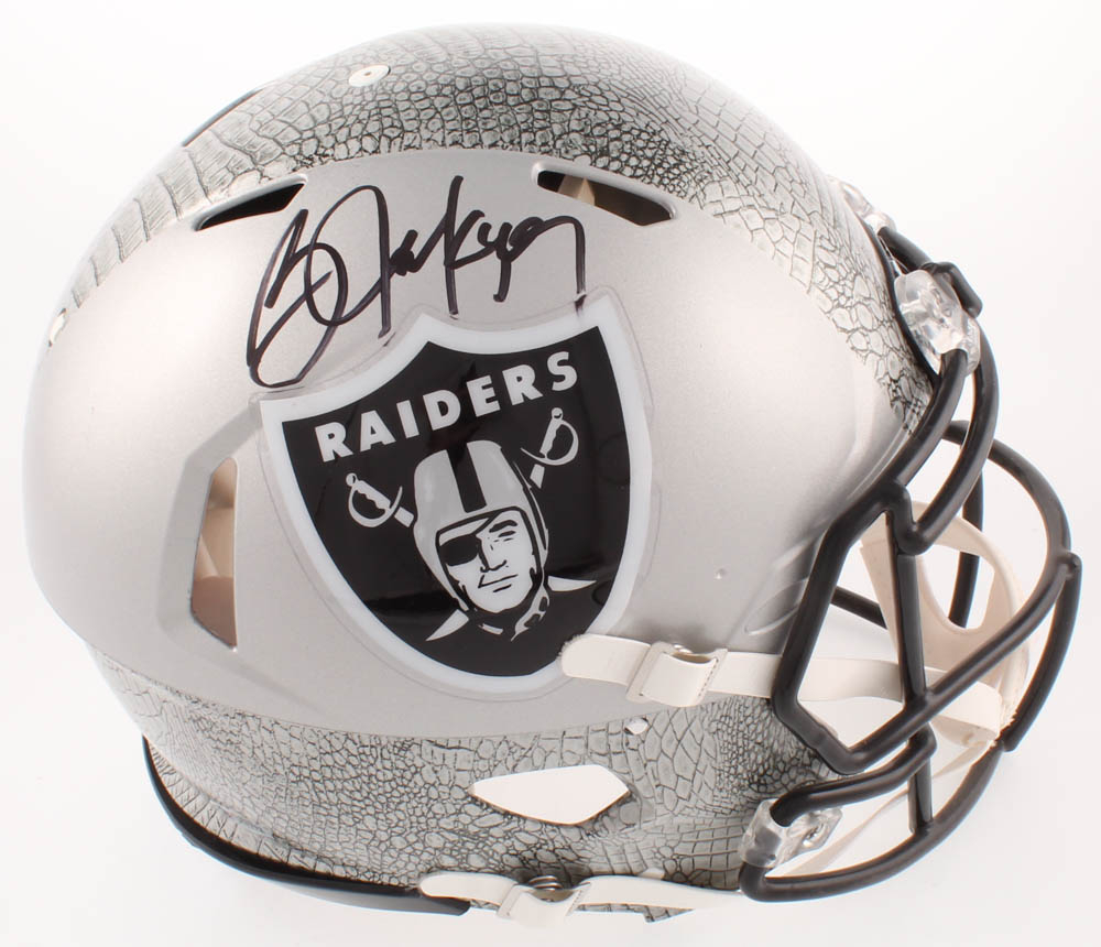 Bo Jackson Signed Raiders Full-Size Authentic On-Field Hydro Dipped Speed Helmet (Beckett COA) at PristineAuction.com Bo Jackson Signed Raiders Full-Size Authentic On-Field Hydro Dipped Speed Helmet (Beckett COA) at PristineAuction.com