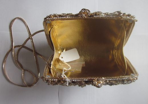 Swarovski Crystal Element Gold Lined Handbag at PristineAuction.com Swarovski Crystal Element Gold Lined Handbag at PristineAuction.com