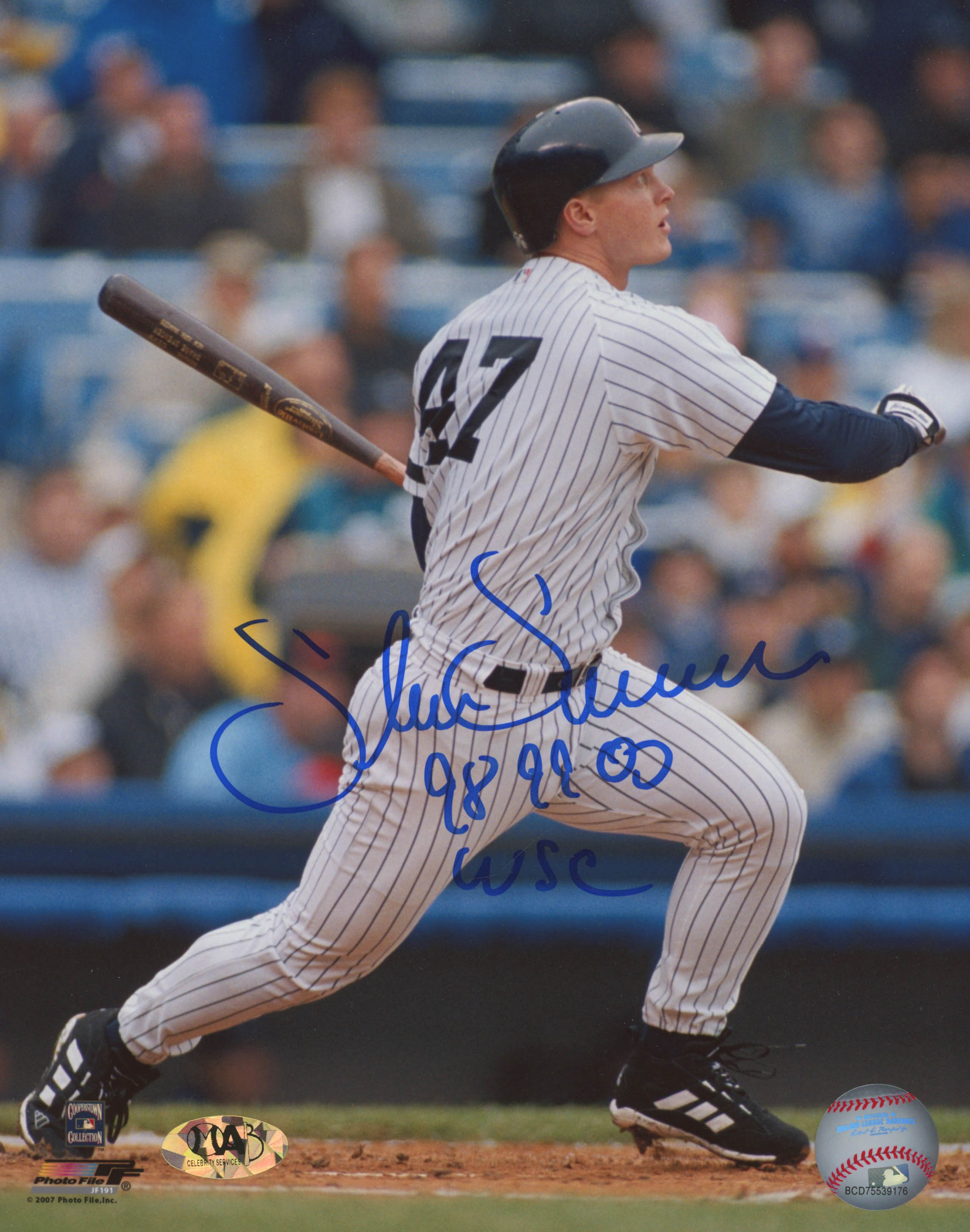 Shane Spencer Signed Yankees 8x10 Photo Inscribed "98, 99, 00 WSC" (MAB Hologram) at PristineAuction.com Shane Spencer Signed Yankees 8x10 Photo Inscribed "98, 99, 00 WSC" (MAB Hologram) at PristineAuction.com