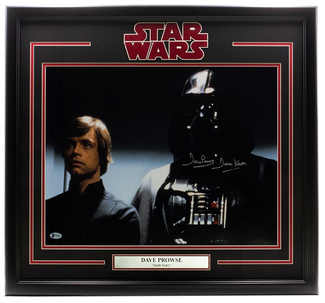 Dave Prowse Signed "Star Wars" 22x29 Custom Framed Photo Display Inscribed "Darth Vader" (Steiner COA) at PristineAuction.com Dave Prowse Signed "Star Wars" 22x29 Custom Framed Photo Display Inscribed "Darth Vader" (Steiner COA) at PristineAuction.com