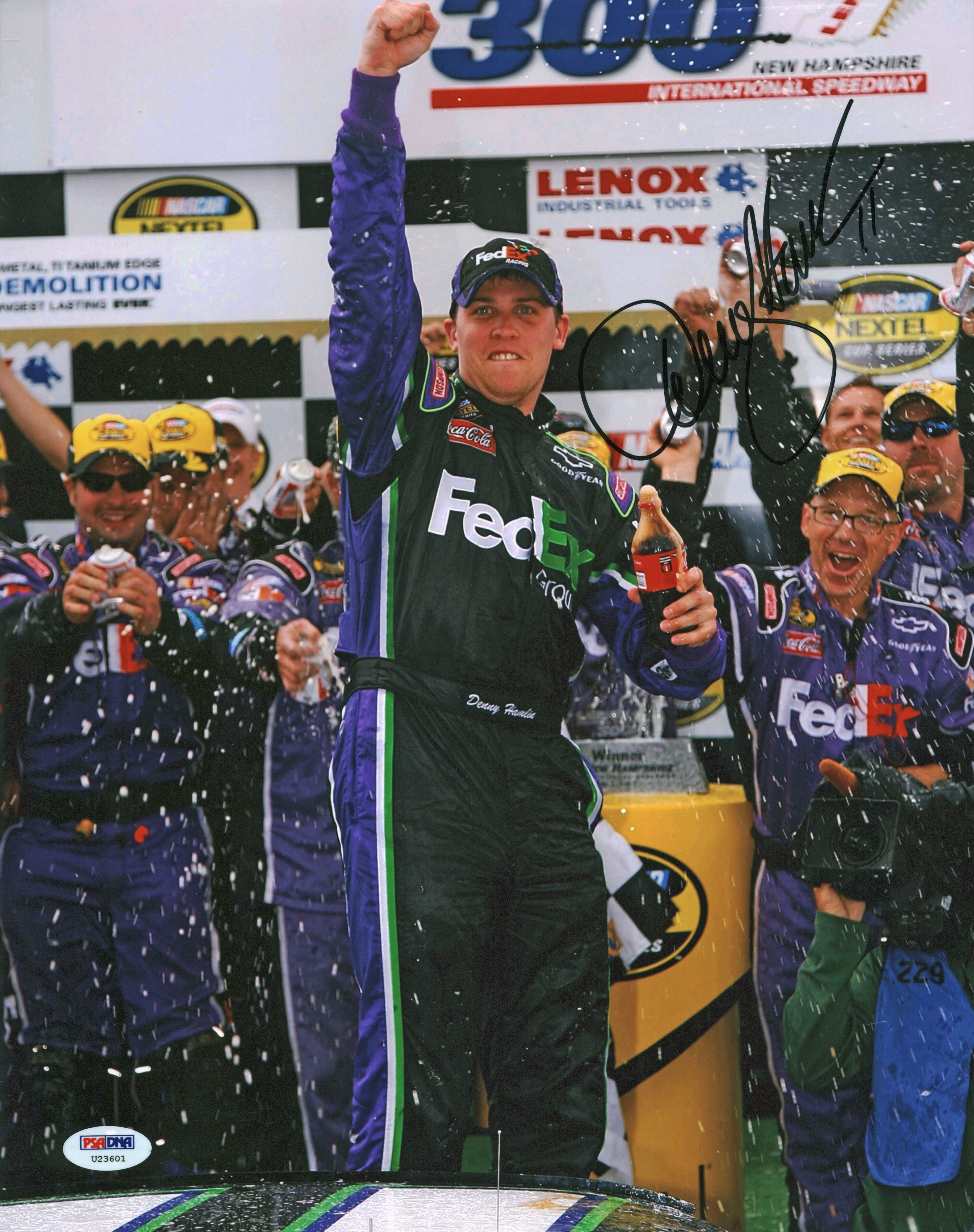 Denny Hamlin Signed NASCAR 11x14 Photo (PSA COA) at PristineAuction.com Denny Hamlin Signed NASCAR 11x14 Photo (PSA COA) at PristineAuction.com