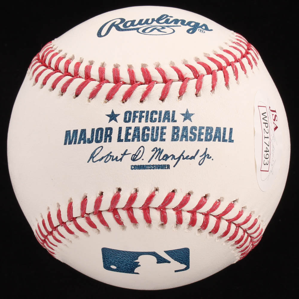 Joe Musgrove Signed OML Baseball Inscribed "1st MLB Win 8-12-16" (JSA COA) at PristineAuction.com Joe Musgrove Signed OML Baseball Inscribed "1st MLB Win 8-12-16" (JSA COA) at PristineAuction.com