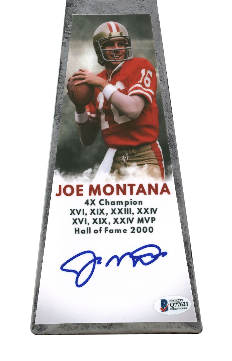 Joe Montana Signed 49ers 15” Lombardi Trophy (Beckett COA) at PristineAuction.com Joe Montana Signed 49ers 15” Lombardi Trophy (Beckett COA) at PristineAuction.com