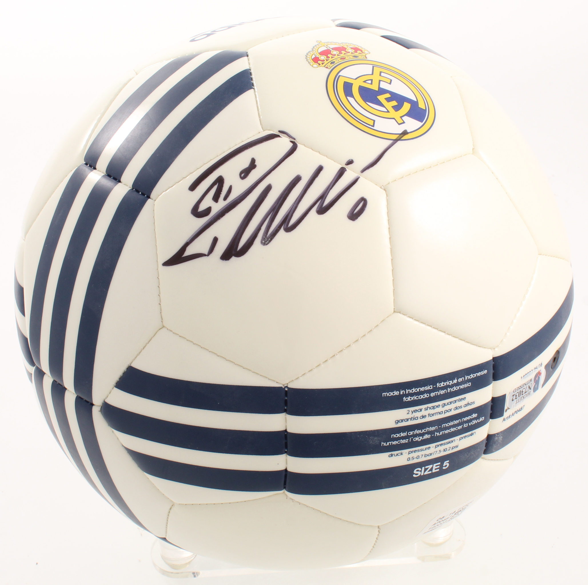 Cristiano Ronaldo Signed Adidas Real Madrid CF Logo Soccer Ball (Beckett COA) at PristineAuction.com Cristiano Ronaldo Signed Adidas Real Madrid CF Logo Soccer Ball (Beckett COA) at PristineAuction.com