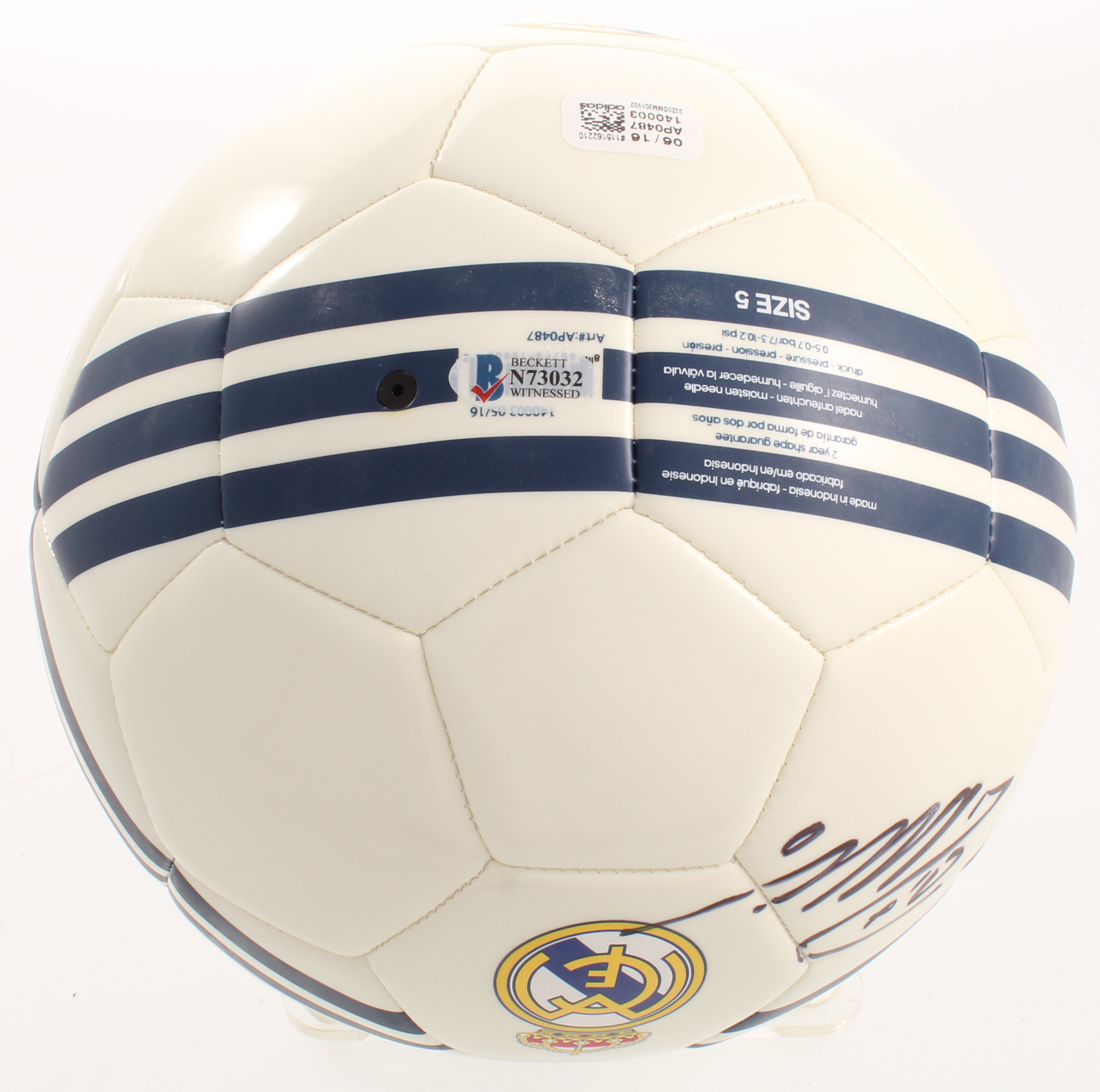 Cristiano Ronaldo Signed Adidas Real Madrid CF Logo Soccer Ball (Beckett COA) at PristineAuction.com Cristiano Ronaldo Signed Adidas Real Madrid CF Logo Soccer Ball (Beckett COA) at PristineAuction.com