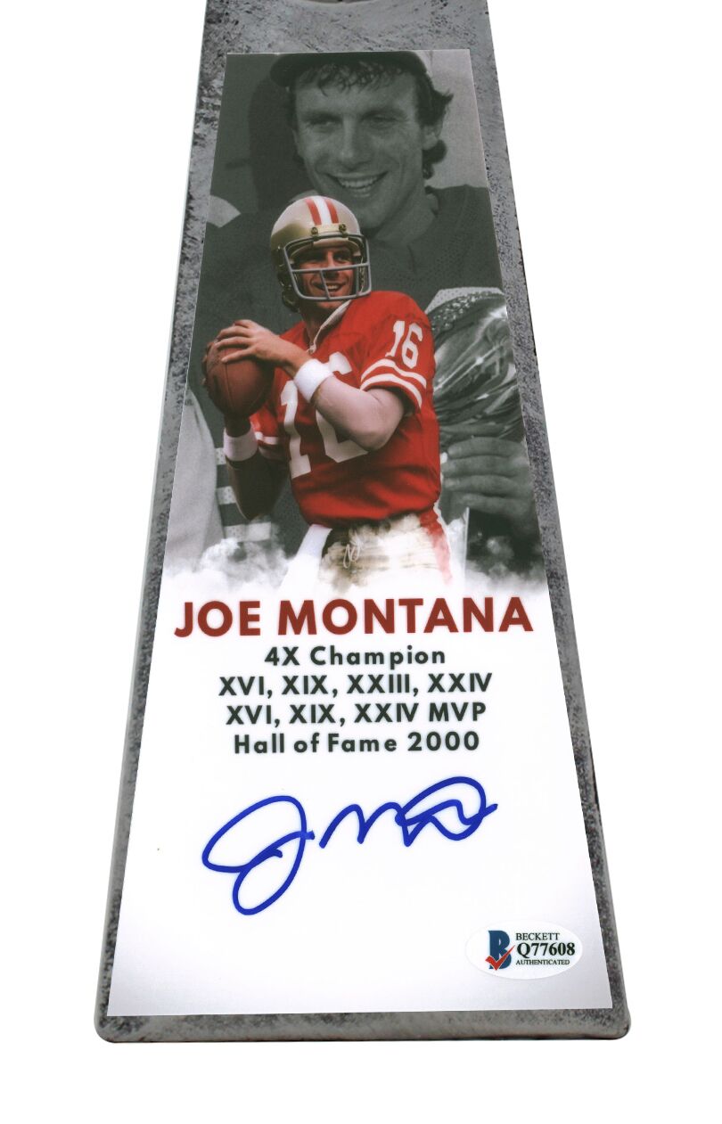 Joe Montana Signed 49ers 15” Lombardi Trophy (Beckett COA) at PristineAuction.com Joe Montana Signed 49ers 15” Lombardi Trophy (Beckett COA) at PristineAuction.com