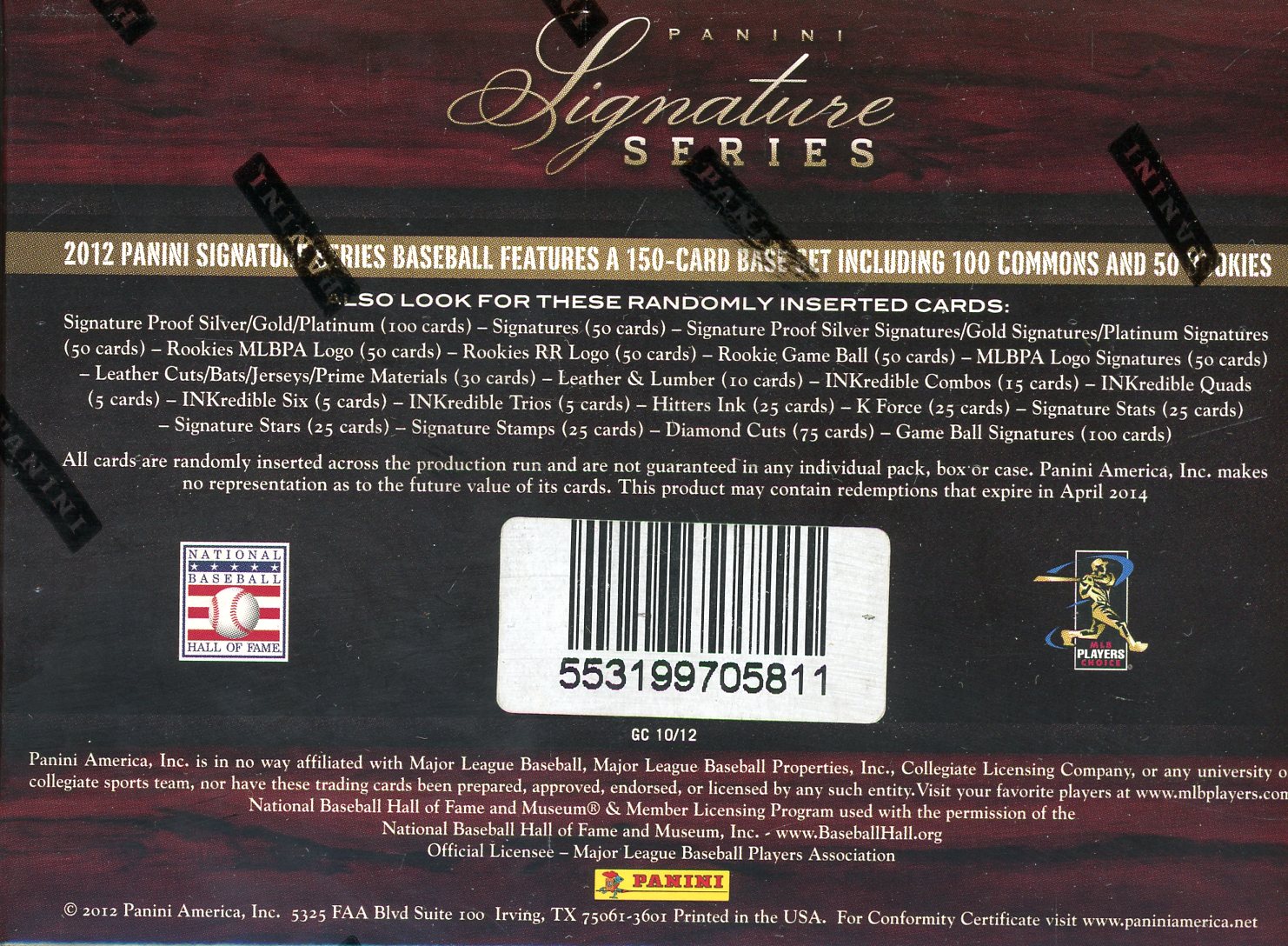 2012 Panini Baseball Signature Series Sealed Hobby Box at PristineAuction.com 2012 Panini Baseball Signature Series Sealed Hobby Box at PristineAuction.com