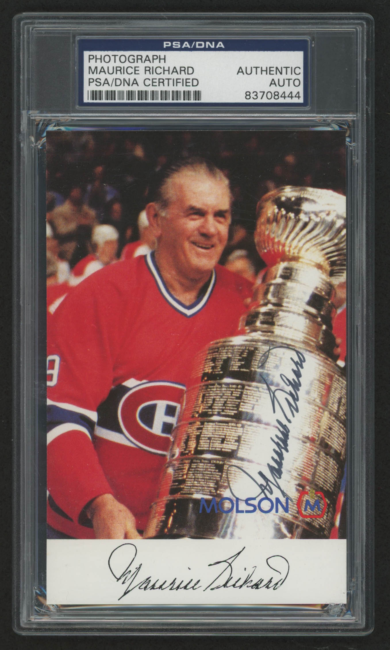 Maurice Richard Signed Canadiens Photo State Card (PSA Encapsulated) at PristineAuction.com Maurice Richard Signed Canadiens Photo State Card (PSA Encapsulated) at PristineAuction.com