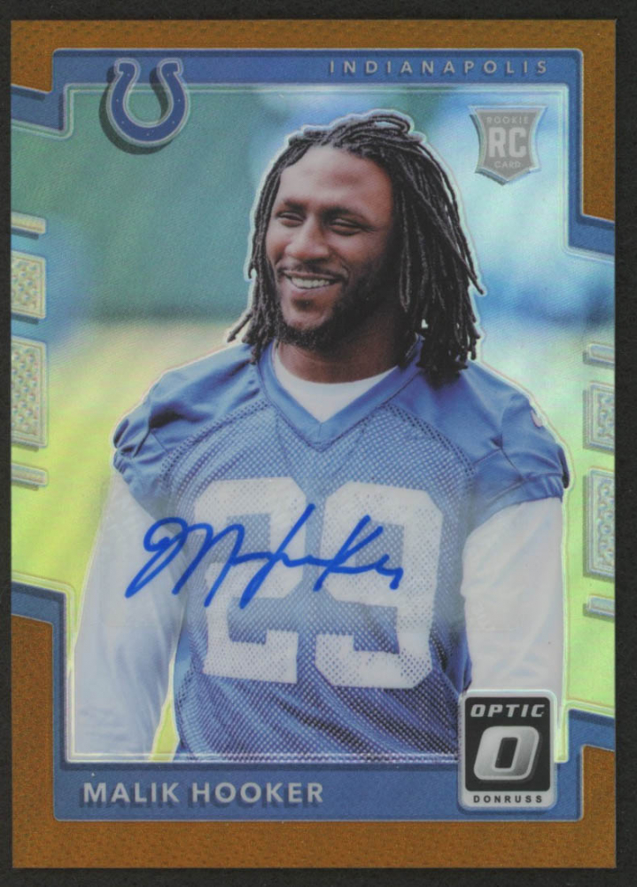 Malik Hooker 2017 Donruss Optic Rookie Autographs Bronze #118