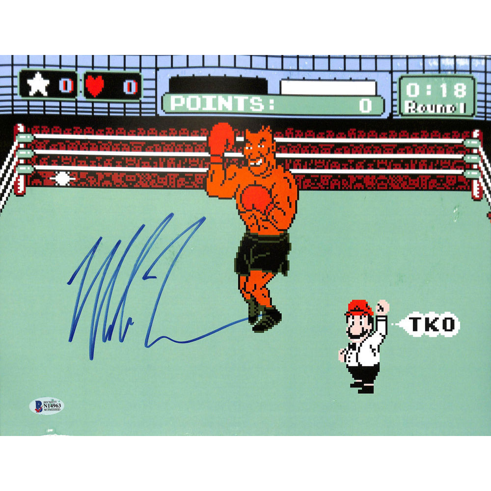 thumbnail image 2 of Mike Tyson Signed 11x14 Punch Out Boxing Photo – Beckett BAS Authenticated 2 of 5