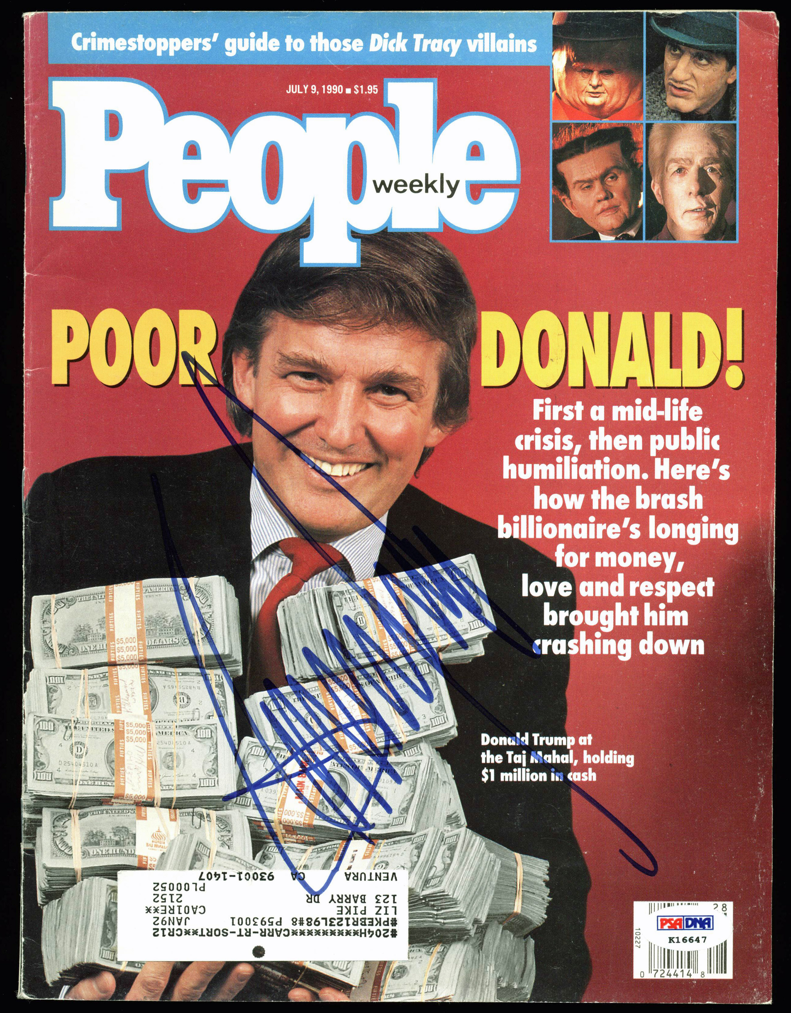 Donald Trump Signed 1990 People Magazine (PSA COA) at PristineAuction.com Donald Trump Signed 1990 People Magazine (PSA COA) at PristineAuction.com