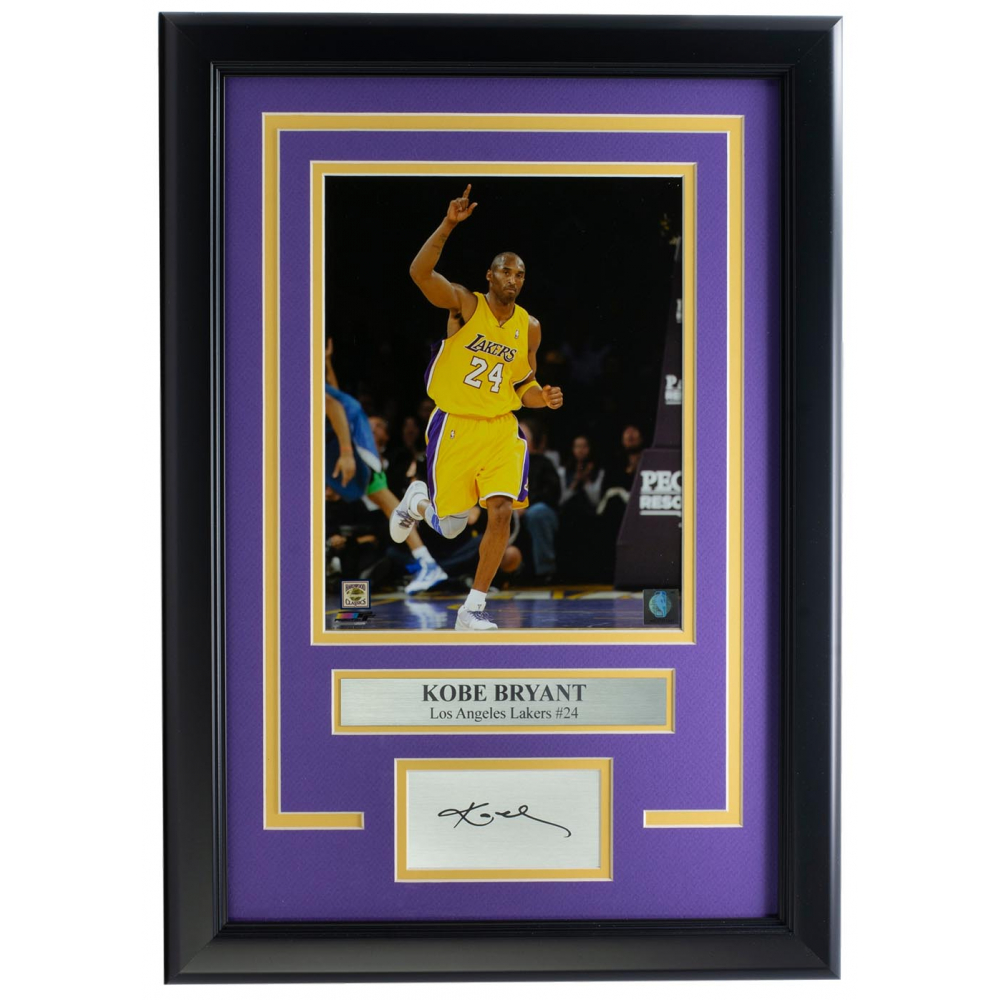Kobe Bryant Lakers 14x18 Custom Framed Photo Display Pristine Auction