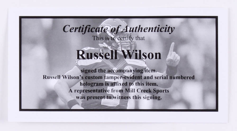 Russell Wilson Signed Seahawks Jersey (Wilson COA) at PristineAuction.com Russell Wilson Signed Seahawks Jersey (Wilson COA) at PristineAuction.com