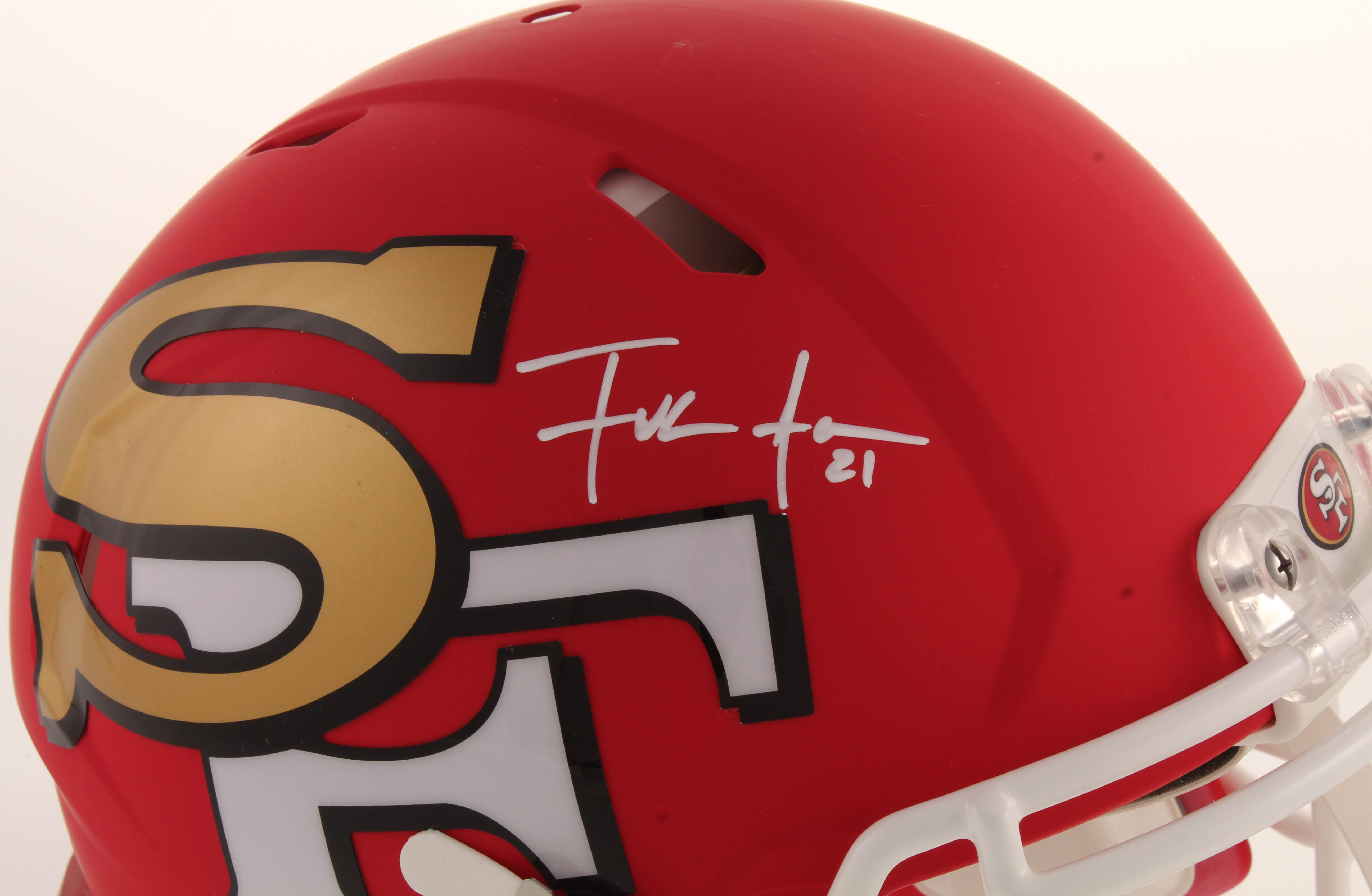 Frank Gore Signed 49ers Full-Size Authentic On-Field AMP Alternate Speed Helmet (JSA COA) at PristineAuction.com Frank Gore Signed 49ers Full-Size Authentic On-Field AMP Alternate Speed Helmet (JSA COA) at PristineAuction.com