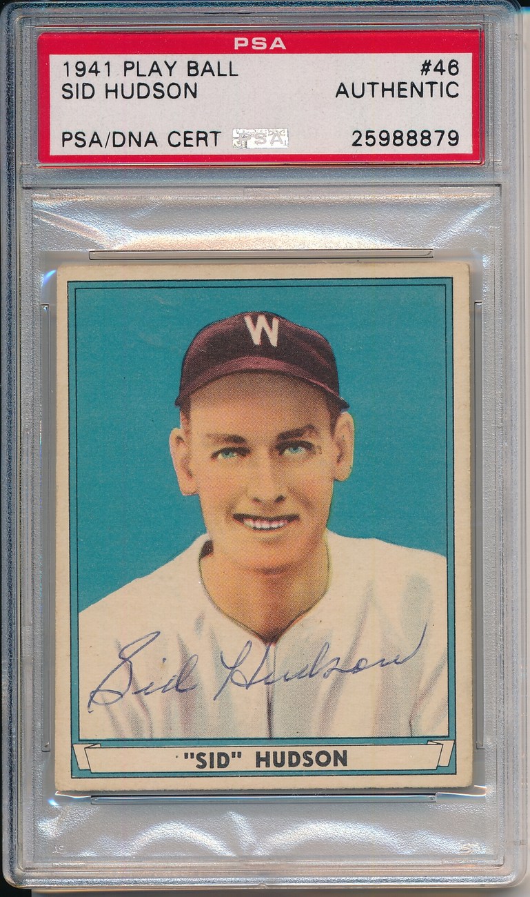 Sid Hudson Signed 1941 Play Bill #46 (PSA Encapsulated) at PristineAuction.com Sid Hudson Signed 1941 Play Bill #46 (PSA Encapsulated) at PristineAuction.com