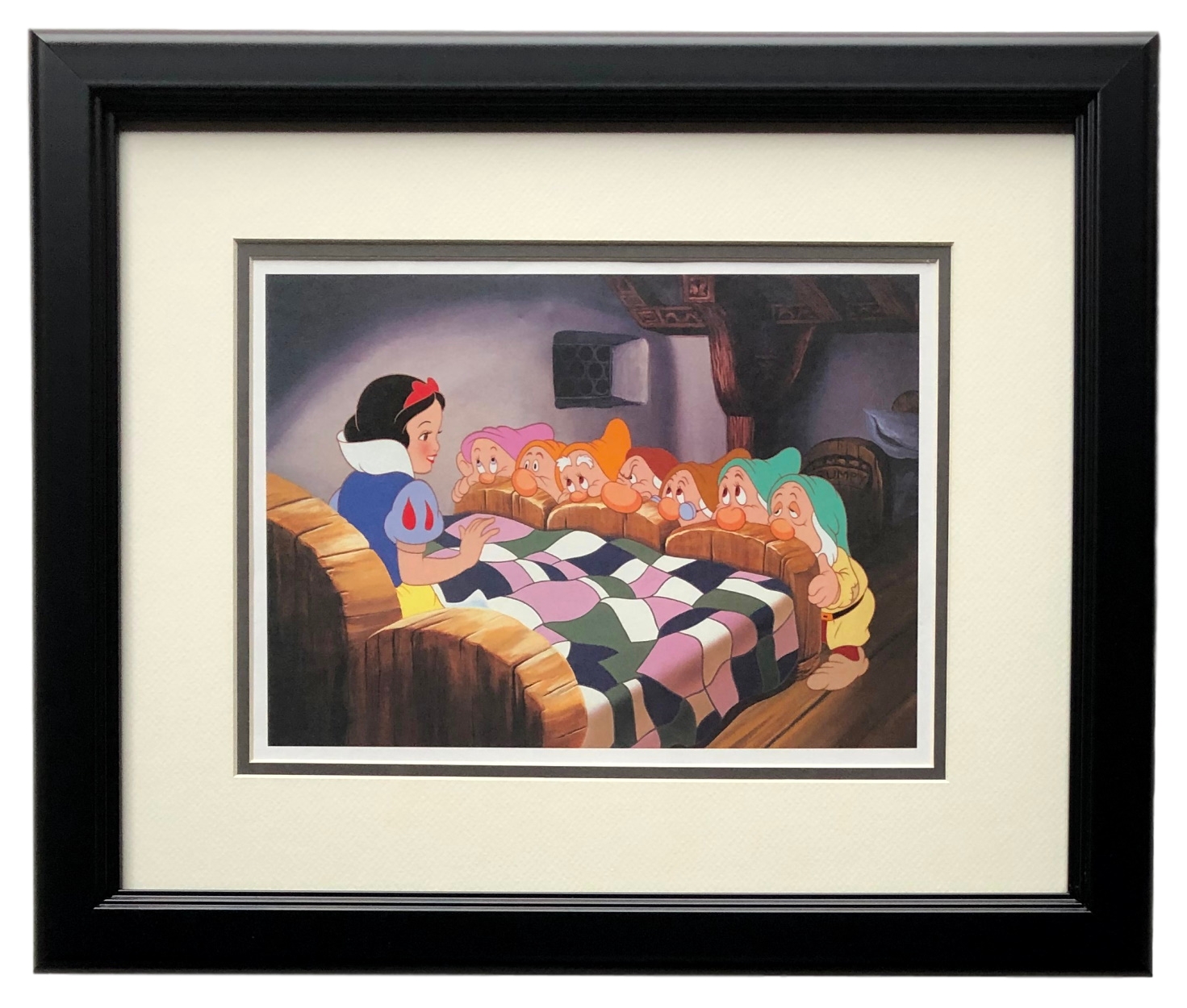Walt Disney's "Snow White & the Seven Dwarfs" Custom Framed Commemorative Print Display at PristineAuction.com Walt Disney's "Snow White & the Seven Dwarfs" Custom Framed Commemorative Print Display at PristineAuction.com
