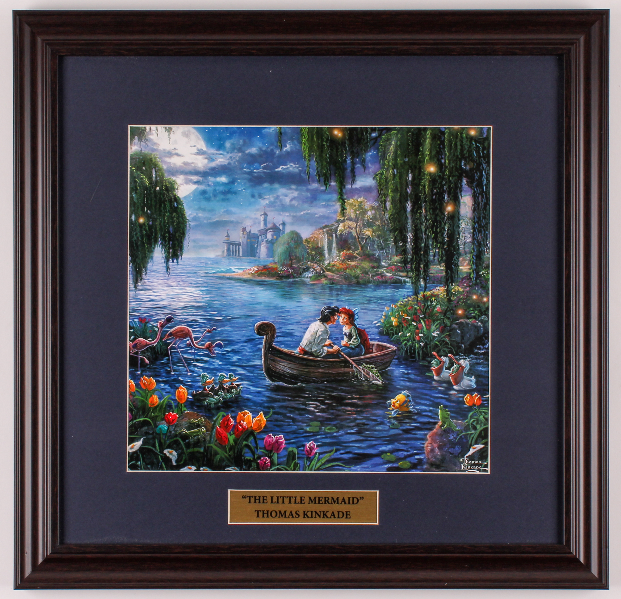 Thomas Kinkade Walt Disney's "The Little Mermaid" 18x18.5 Custom Framed Print Display at PristineAuction.com Thomas Kinkade Walt Disney's "The Little Mermaid" 18x18.5 Custom Framed Print Display at PristineAuction.com