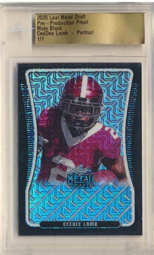 Cee Dee Lamb - Portrait 2020 Leaf Metal Draft Pre-Production Proof Mojo Black (Leaf Authentic) at PristineAuction.com Cee Dee Lamb - Portrait 2020 Leaf Metal Draft Pre-Production Proof Mojo Black (Leaf Authentic) at PristineAuction.com