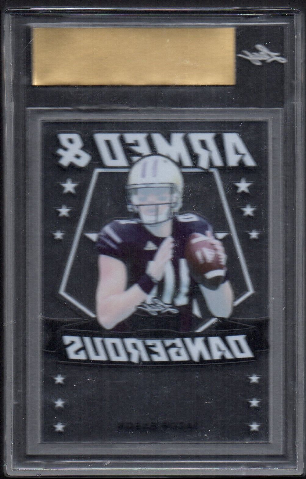 Jacob Eason 2020 Leaf Metal Armed & Dangerous Pre-Production Proof Clear (Leaf Authentic) at PristineAuction.com Jacob Eason 2020 Leaf Metal Armed & Dangerous Pre-Production Proof Clear (Leaf Authentic) at PristineAuction.com