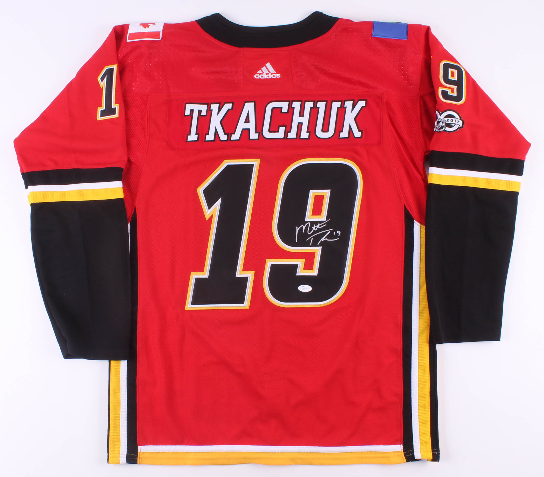 Matthew Tkachuk Signed Flames Jersey (JSA COA) at PristineAuction.com Matthew Tkachuk Signed Flames Jersey (JSA COA) at PristineAuction.com