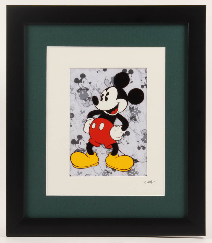Walt Disney's "Mickey Mouse" 13x15 Custom Framed Hand-Painted Animation Serigraph Display at PristineAuction.com Walt Disney's "Mickey Mouse" 13x15 Custom Framed Hand-Painted Animation Serigraph Display at PristineAuction.com
