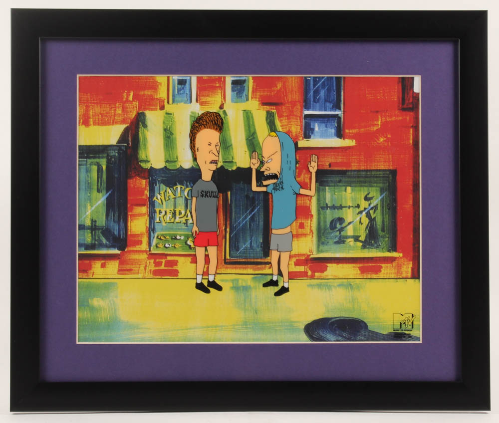Beavis & Butthead 16x19 Custom Framed Hand-Painted Animation Serigraph Cel at PristineAuction.com Beavis & Butthead 16x19 Custom Framed Hand-Painted Animation Serigraph Cel at PristineAuction.com