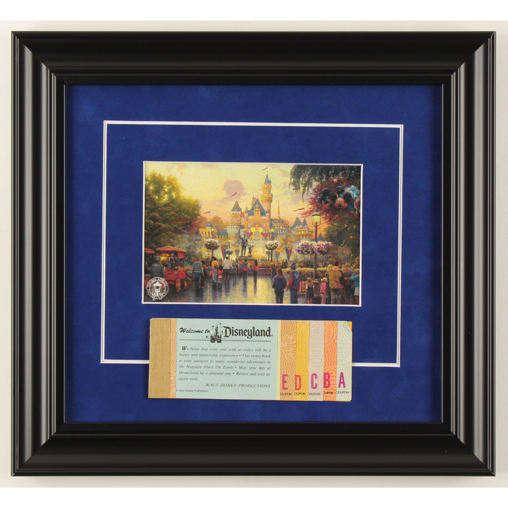 Thomas Kinkade 50th Anniversary "Disneyland" 11.5x12.5 Custom Framed