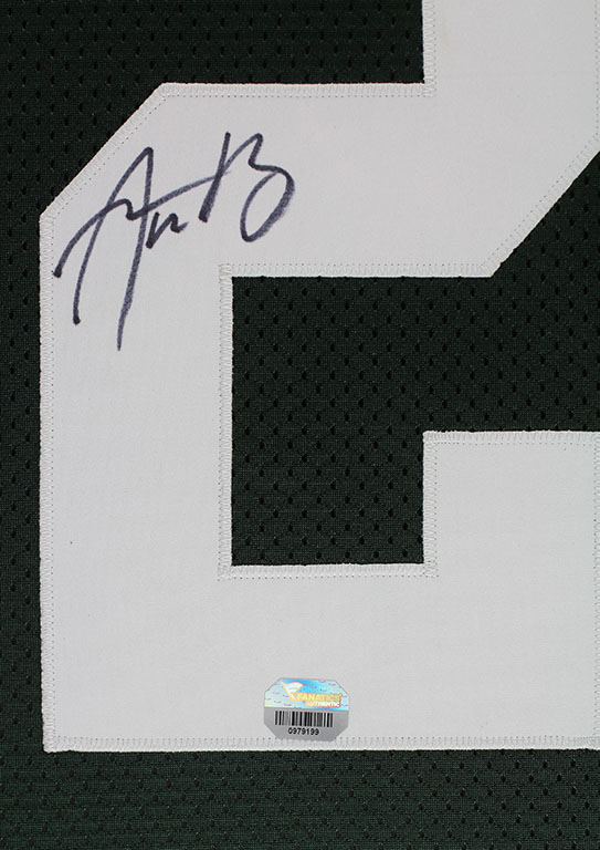 Aaron Rodgers Signed Packers 35x43 Custom Framed Jersey (Fanatics Hologram) at PristineAuction.com Aaron Rodgers Signed Packers 35x43 Custom Framed Jersey (Fanatics Hologram) at PristineAuction.com