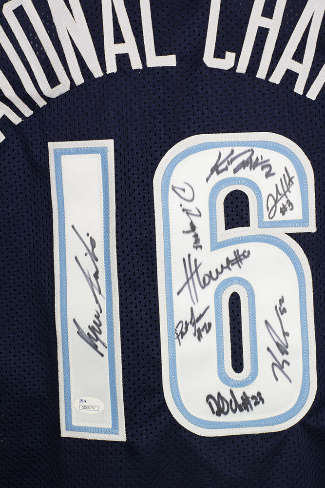 "National Champs" Jersey Team-Signed by (8) with Josh Hart, Kris Jenkins, Ryan Arcidiacono, Henry Lowe (JSA COA) at PristineAuction.com "National Champs" Jersey Team-Signed by (8) with Josh Hart, Kris Jenkins, Ryan Arcidiacono, Henry Lowe (JSA COA) at PristineAuction.com