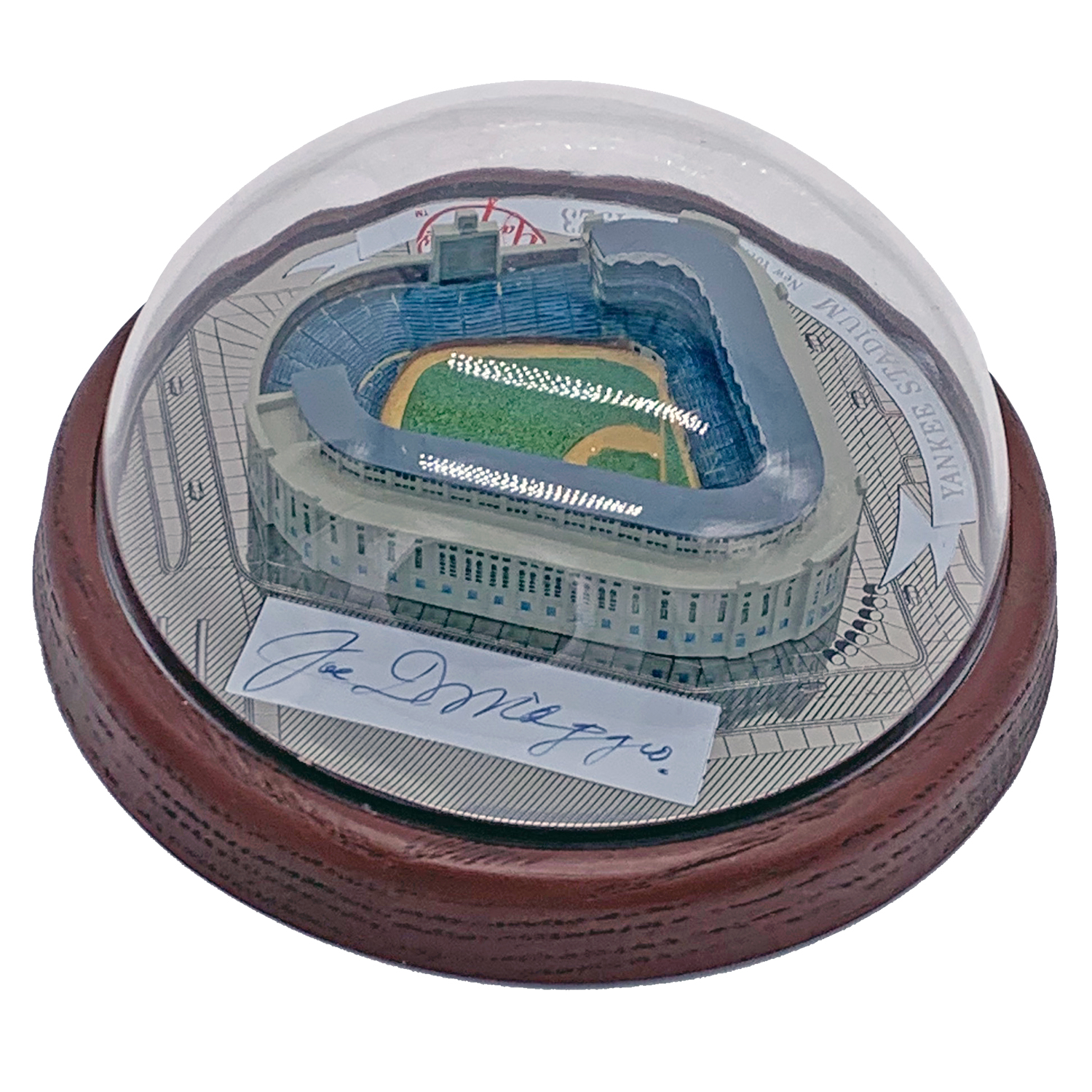 Joe DiMaggio Signed Hawthorne Yankees Stadium Figurine (JSA LOA) at PristineAuction.com Joe DiMaggio Signed Hawthorne Yankees Stadium Figurine (JSA LOA) at PristineAuction.com