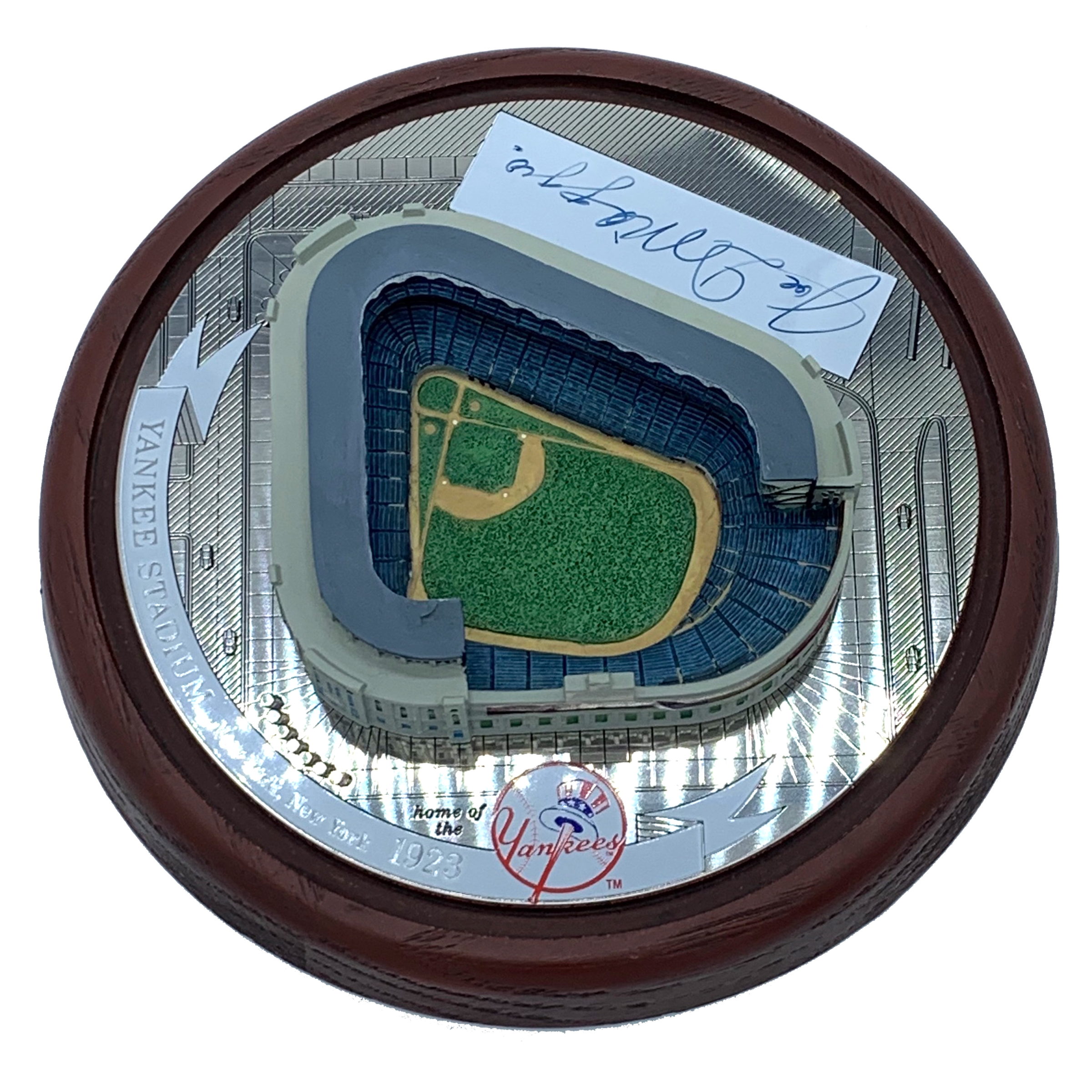Joe DiMaggio Signed Hawthorne Yankees Stadium Figurine (JSA LOA) at PristineAuction.com Joe DiMaggio Signed Hawthorne Yankees Stadium Figurine (JSA LOA) at PristineAuction.com